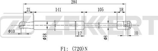 Zekkert GF-2241 - Plinski amortizer, hauba motora www.molydon.hr