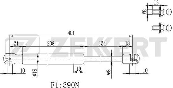 Zekkert GF-2248 - Plinski amortizer, hauba motora www.molydon.hr