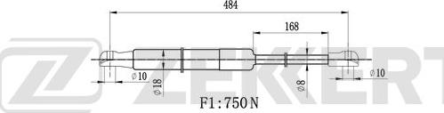 Zekkert GF-2258 - Plinski amortizer, prtljaznik/utovarni prostor www.molydon.hr