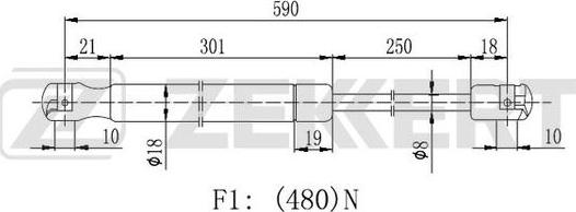 Zekkert GF-2202 - Plinski amortizer, prtljaznik/utovarni prostor www.molydon.hr