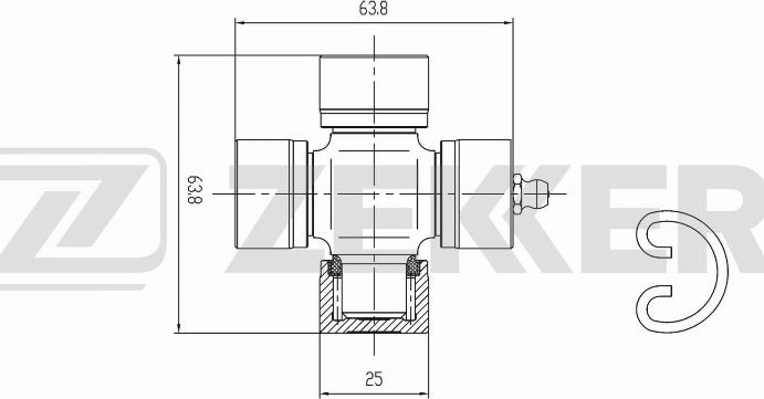 Zekkert KG-1009 - Zglob, kardansko osovina www.molydon.hr