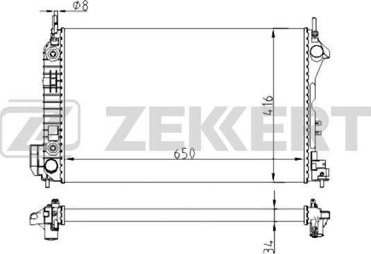 Zekkert MK-1525 - Hladnjak, hladjenje motora www.molydon.hr