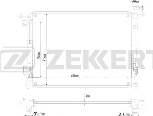 Zekkert MK-1628 - Hladnjak, hladjenje motora www.molydon.hr