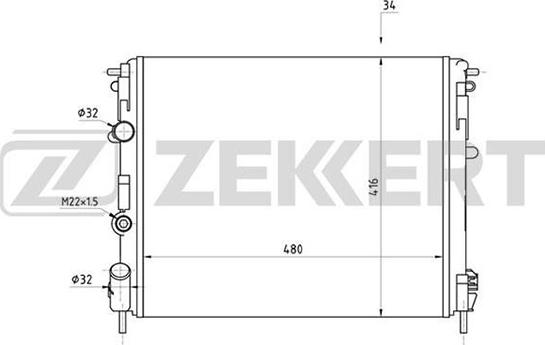 Zekkert MK-1042 - Hladnjak, hladjenje motora www.molydon.hr