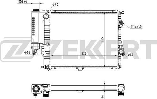 Zekkert MK-1003 - Hladnjak, hladjenje motora www.molydon.hr