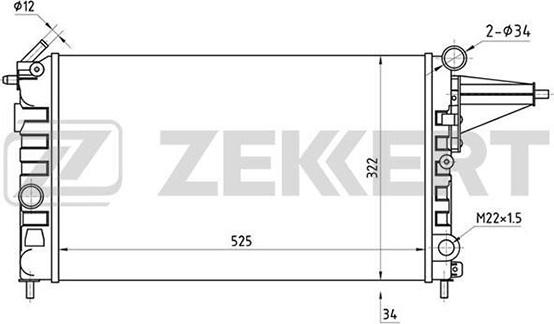 Zekkert MK-1014 - Hladnjak, hladjenje motora www.molydon.hr