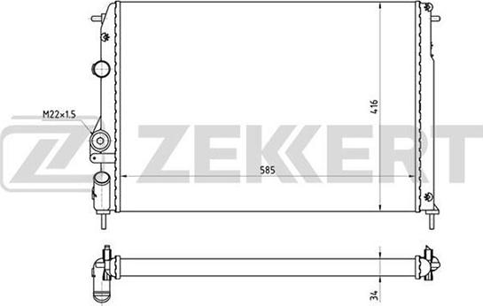 Zekkert MK-1082 - Hladnjak, hladjenje motora www.molydon.hr