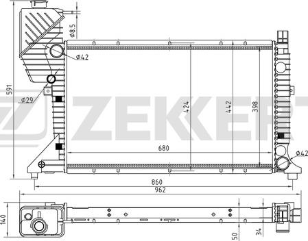 Zekkert MK-1038 - Hladnjak, hladjenje motora www.molydon.hr