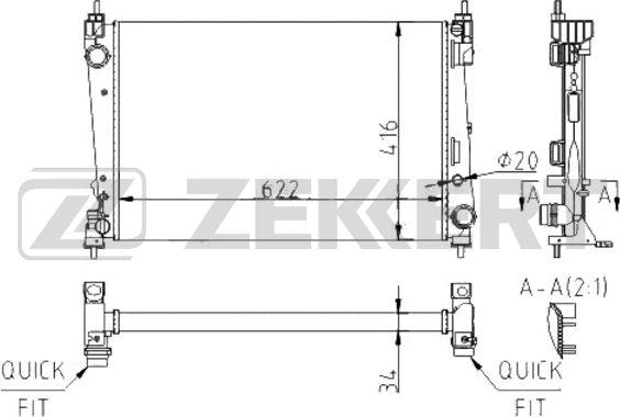 Zekkert MK-1196 - Hladnjak, hladjenje motora www.molydon.hr