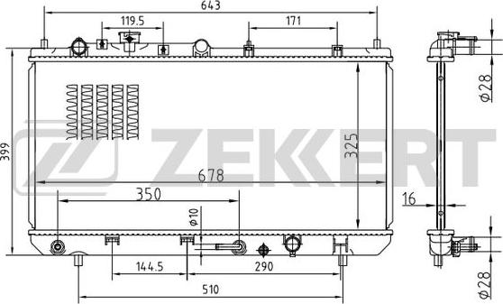 Zekkert MK-1393 - Hladnjak, hladjenje motora www.molydon.hr