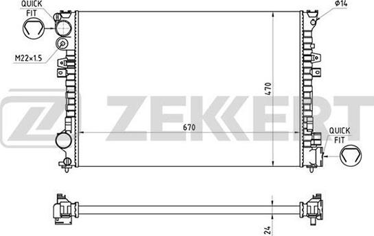 Zekkert MK-1306 - Hladnjak, hladjenje motora www.molydon.hr