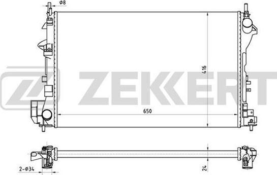 Zekkert MK-1385 - Hladnjak, hladjenje motora www.molydon.hr