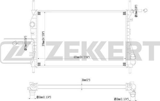 Zekkert MK-1216 - Hladnjak, hladjenje motora www.molydon.hr