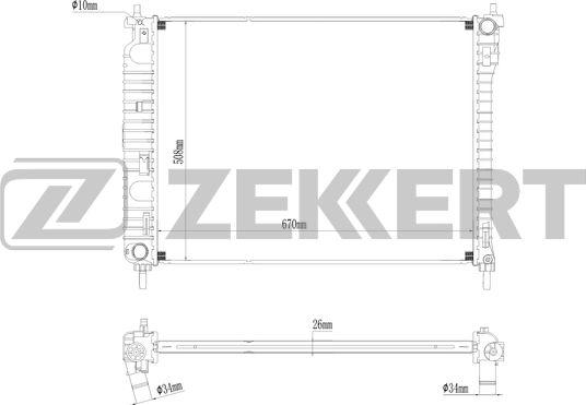 Zekkert MK-1277 - Hladnjak, hladjenje motora www.molydon.hr