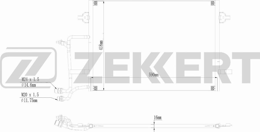 Zekkert MK-3201 - Kondenzator, klima-Uređaj www.molydon.hr