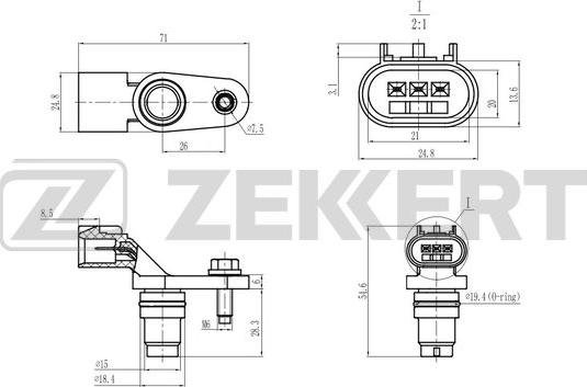 Zekkert SE-5055 - Senzor, položaj bregastog vratila www.molydon.hr