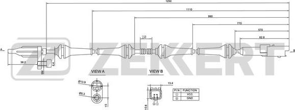 Zekkert SE-6041 - Senzor, broj obrtaja kotača www.molydon.hr