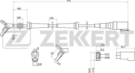 Zekkert SE-6061 - Senzor, broj obrtaja kotača www.molydon.hr