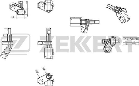 Zekkert SE-6008 - Senzor, broj obrtaja kotača www.molydon.hr