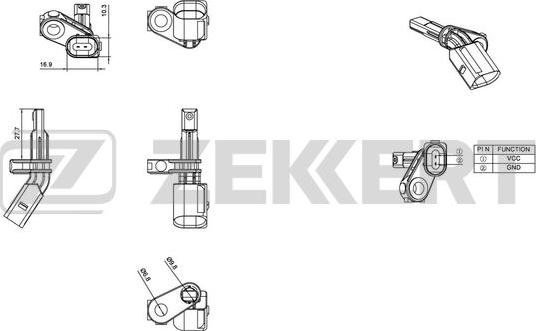 Zekkert SE-6016 - Senzor, broj obrtaja kotača www.molydon.hr