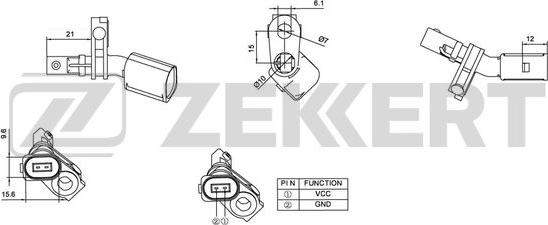 Zekkert SE-6012 - Senzor, broj obrtaja kotača www.molydon.hr