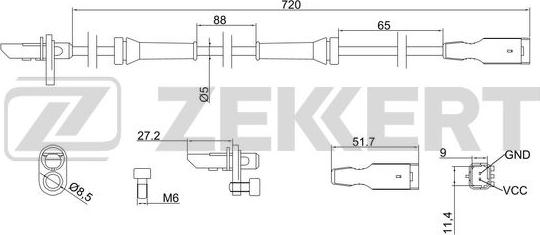 Zekkert SE-6039 - Senzor, broj obrtaja kotača www.molydon.hr