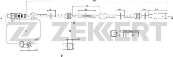 Zekkert SE-6037 - Senzor, broj obrtaja kotača www.molydon.hr