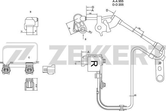 Zekkert SE-6073 - Senzor, broj obrtaja kotača www.molydon.hr