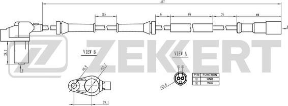 Zekkert SE-6169 - Senzor, broj obrtaja kotača www.molydon.hr