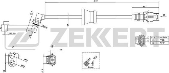 Zekkert SE-6122 - Senzor, broj obrtaja kotača www.molydon.hr