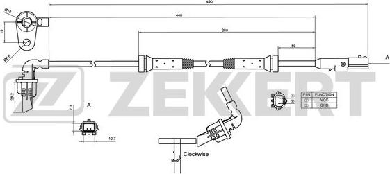 Zekkert SE-6175 - Senzor, broj obrtaja kotača www.molydon.hr