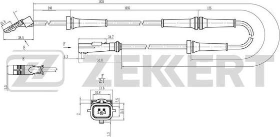 Zekkert SE-6242 - Senzor, broj obrtaja kotača www.molydon.hr