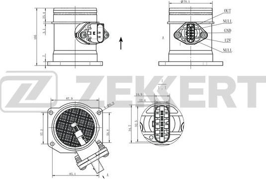 Zekkert SE-1099 - Senzor, pritisak usisne Cijevi www.molydon.hr