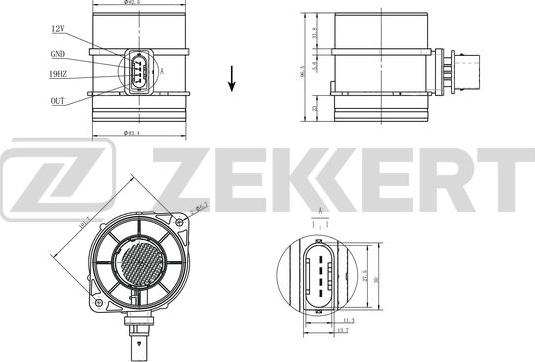 Zekkert SE-1095 - Senzor, pritisak usisne Cijevi www.molydon.hr