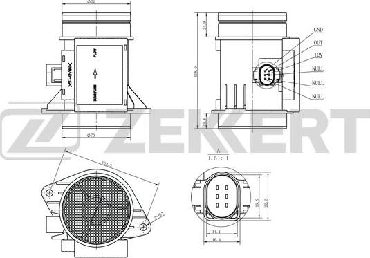 Zekkert SE-1093 - Senzor, pritisak usisne Cijevi www.molydon.hr