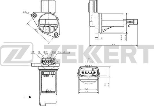 Zekkert SE-1097 - Senzor, pritisak usisne Cijevi www.molydon.hr