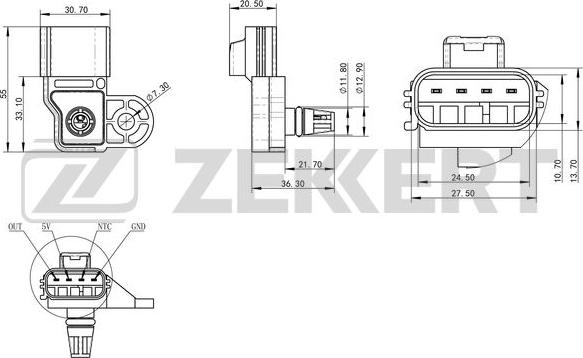 Zekkert SE-1046 - Senzor, pritisak usisne Cijevi www.molydon.hr