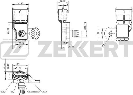 Zekkert SE-1042 - Senzor, pritisak usisne Cijevi www.molydon.hr