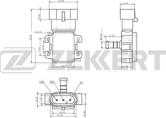 Zekkert SE-1047 - Senzor, pritisak usisne Cijevi www.molydon.hr