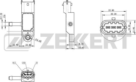Zekkert SE-1051 - Senzor, pritisak usisne Cijevi www.molydon.hr