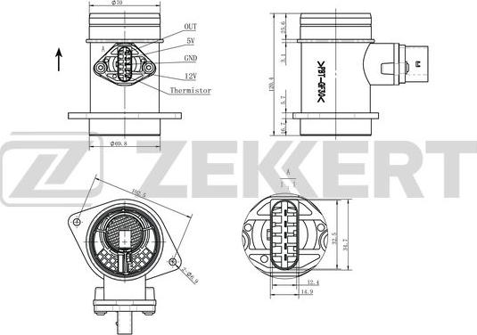 Zekkert SE-1069 - Senzor, pritisak usisne Cijevi www.molydon.hr