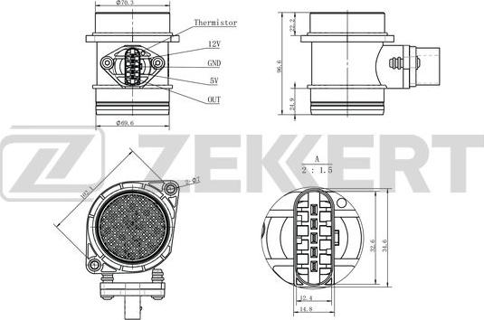 Zekkert SE-1065 - Senzor, pritisak usisne Cijevi www.molydon.hr