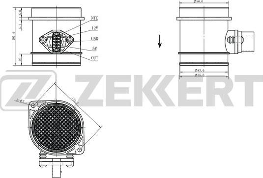 Zekkert SE-1066 - Senzor, pritisak usisne Cijevi www.molydon.hr