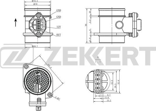 Zekkert SE-1060 - Senzor, pritisak usisne Cijevi www.molydon.hr