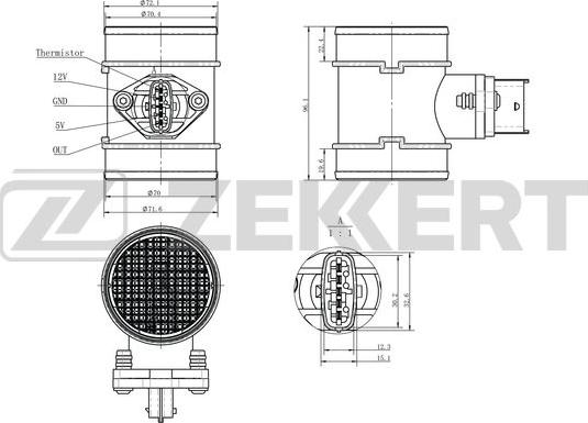 Zekkert SE-1068 - Senzor, pritisak usisne Cijevi www.molydon.hr