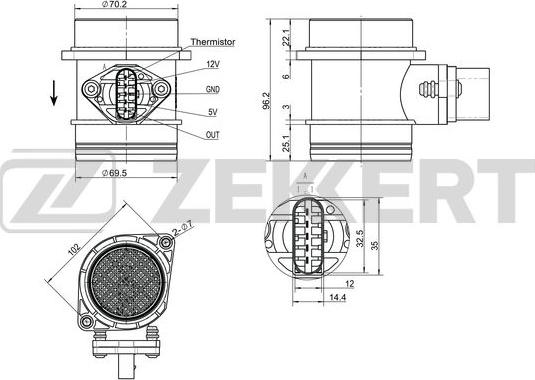 Zekkert SE-1063 - Senzor, pritisak usisne Cijevi www.molydon.hr