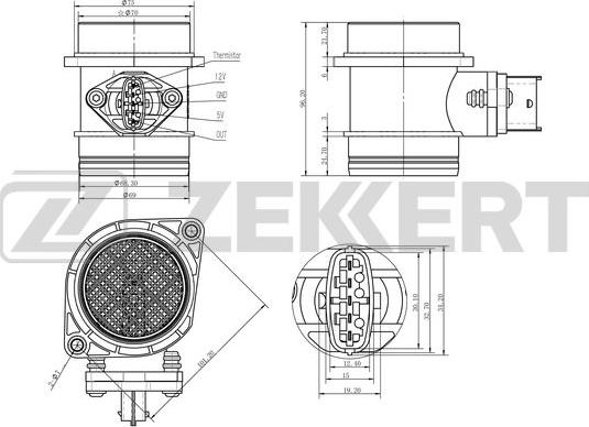 Zekkert SE-1003 - Mjerač zapremine zraka www.molydon.hr