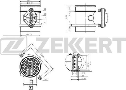 Zekkert SE-1014 - Mjerač zapremine zraka www.molydon.hr