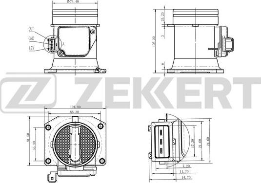 Zekkert SE-1015 - Mjerač zapremine zraka www.molydon.hr