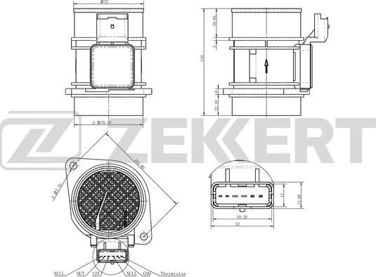 Zekkert SE-1016 - Mjerač zapremine zraka www.molydon.hr